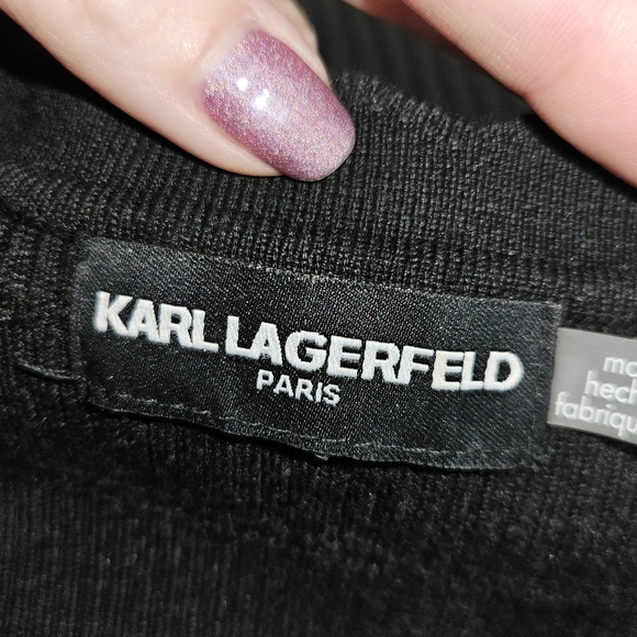 Karl Lagerfeld Short Sleeve Sweater - Picture 3 of 7